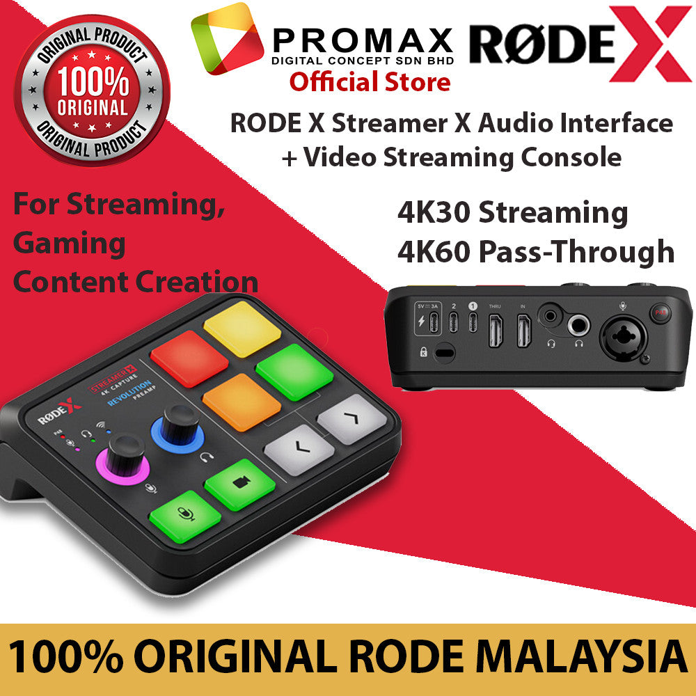 RODE X Streamer X  StreamerX Audio Interface and Video Streaming Console multiple audio Interface