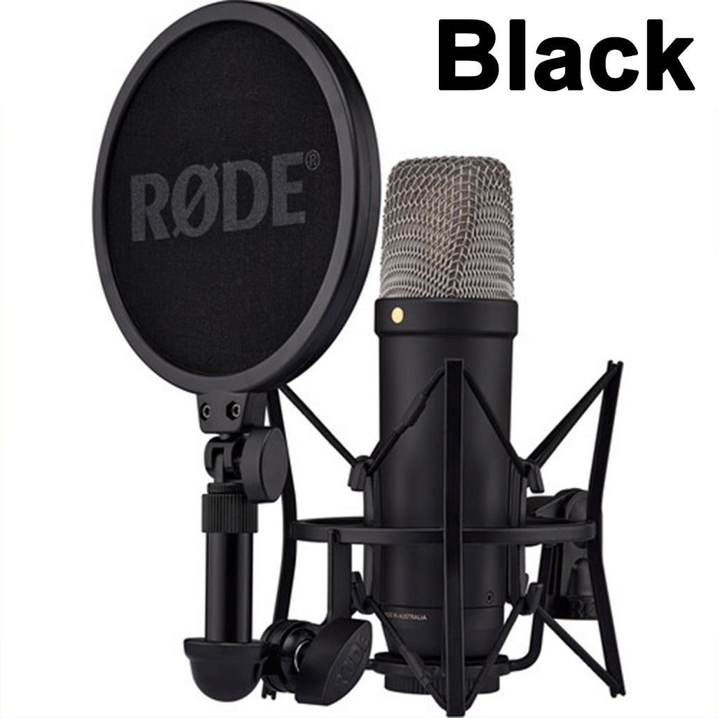 RODE NT1 5th Generation Large-Diaphragm Cardioid Condenser XLR/USB Microphone(Black/Nickel)