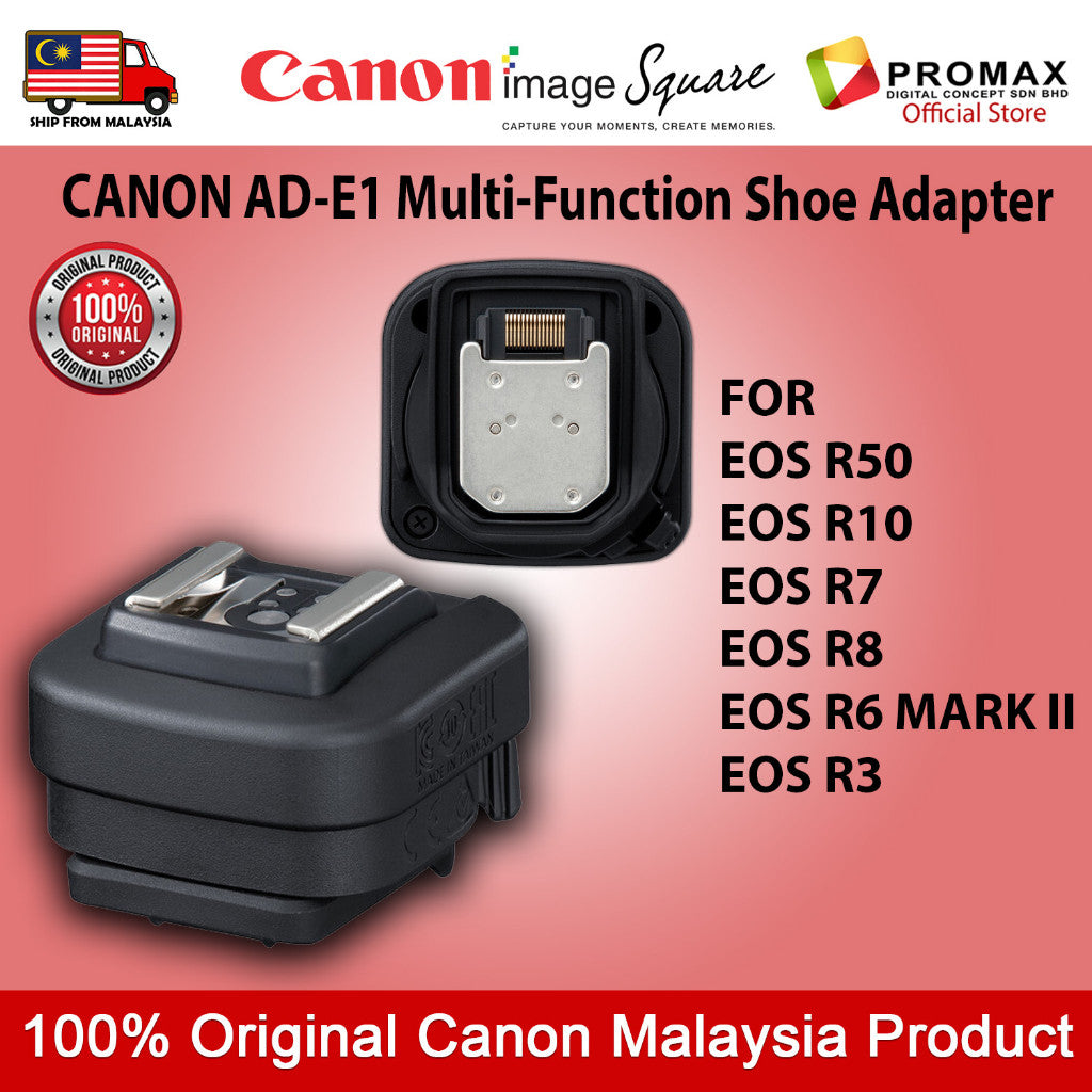 Canon AD-E1 Multi-Function Shoe Adapter For Eos R50 R10 R7 R8 R6MKII R3