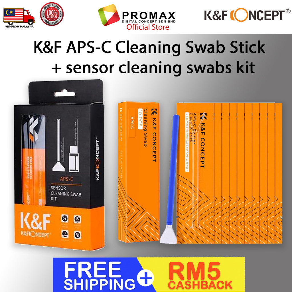 Cheapest! K&F Concept APS-C / Full Frame sensor cleaning swab / sensor cleaning swabs kit for camera sensor