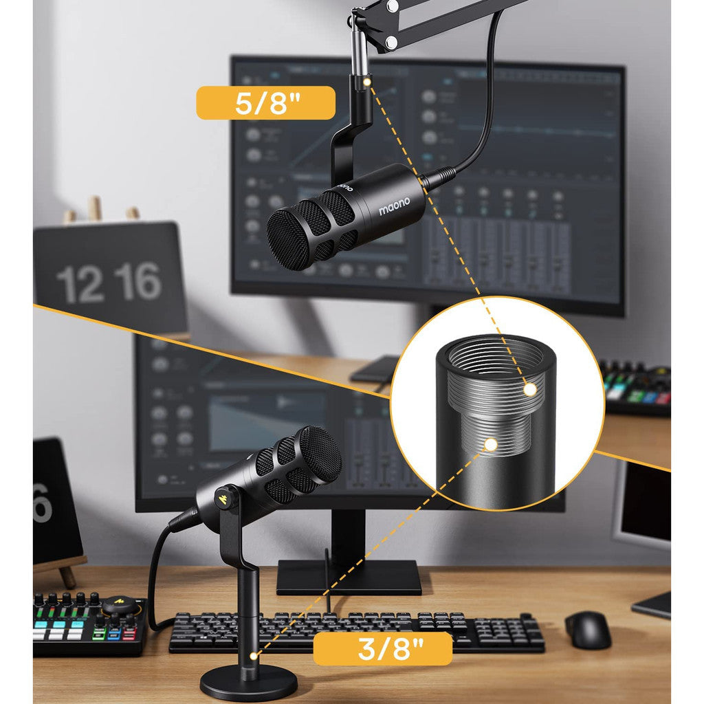 Maono PD100 Professional Podcast Dynamic Microphone XLR Mic for Podcasting/Recording/Audio Maonocaster