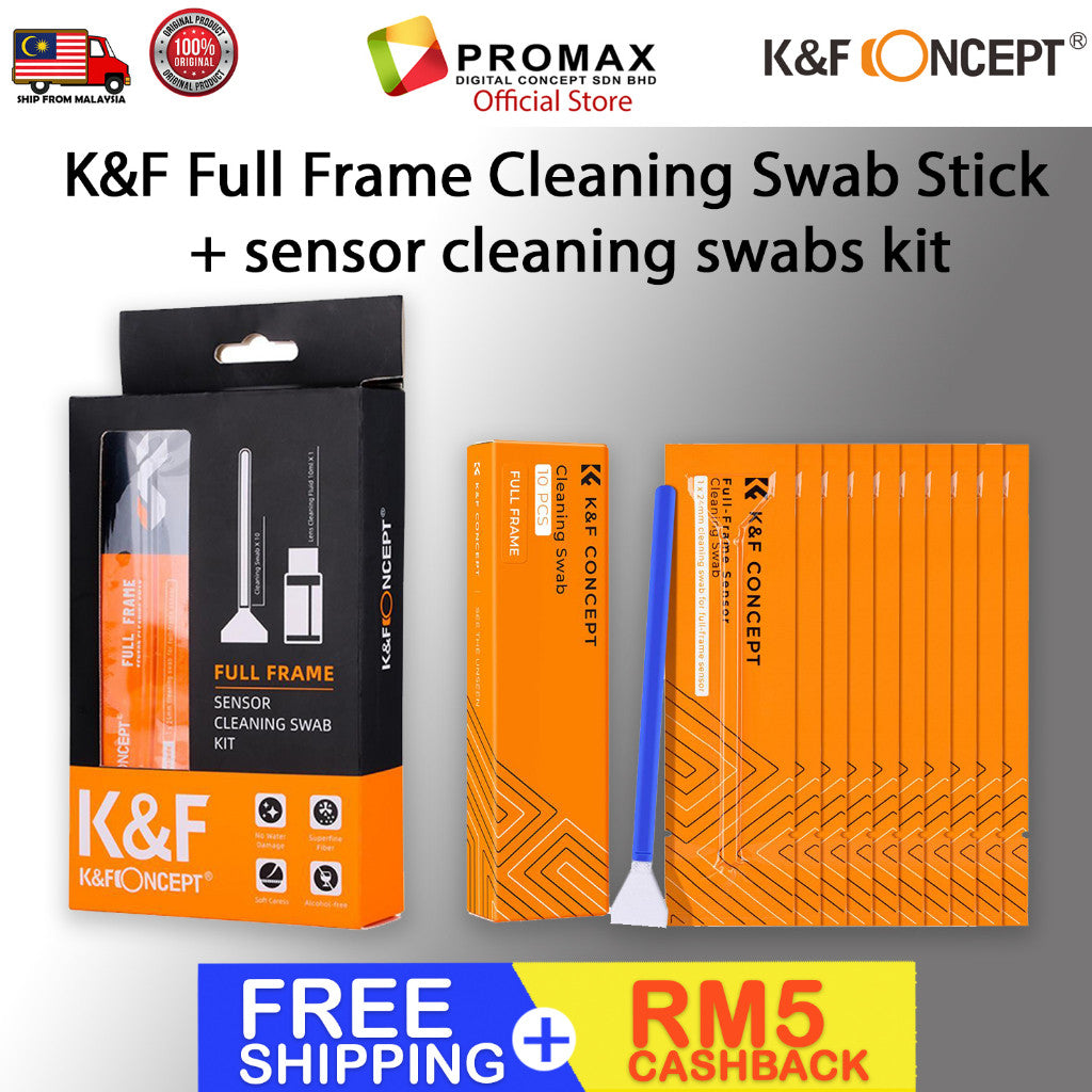 Cheapest! K&F Concept APS-C / Full Frame sensor cleaning swab / sensor cleaning swabs kit for camera sensor