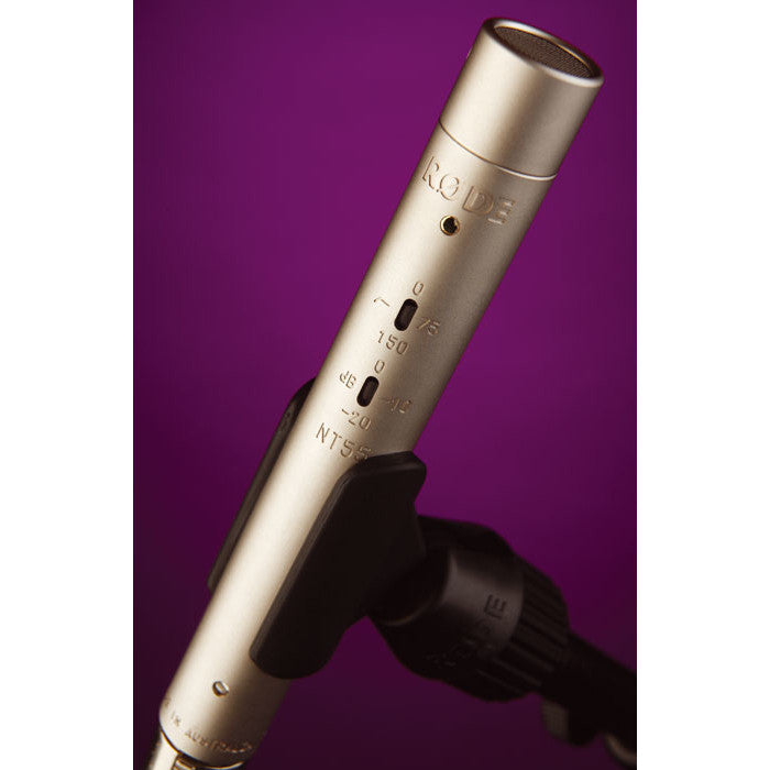 RODE NT55 Compact Condenser Microphone with Interchangeable Capsules (Single Microphone)