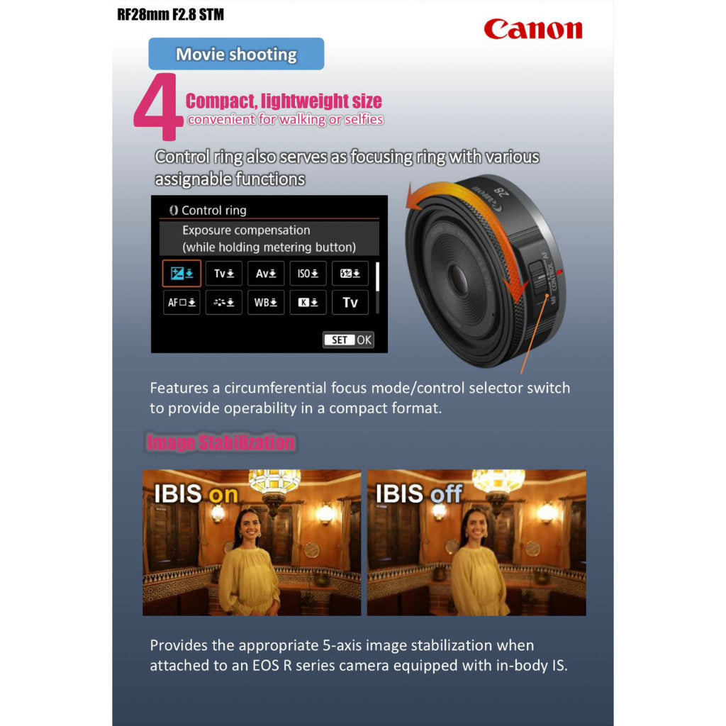 Canon RF28mm f2.8 STM wide-angle prime lens RF 28mm