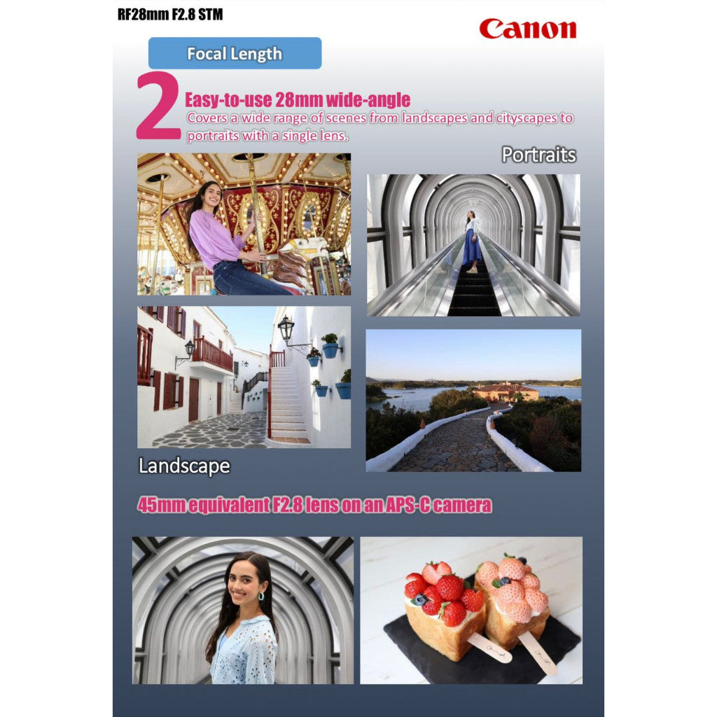 Canon RF28mm f2.8 STM wide-angle prime lens RF 28mm