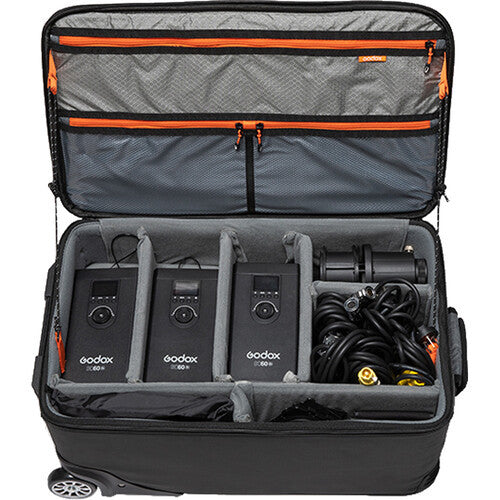 100% Original New Godox CB-51 Wheeled Carry Bag for S60 LED 3-Light Kit CB51 Ready Stock!!!