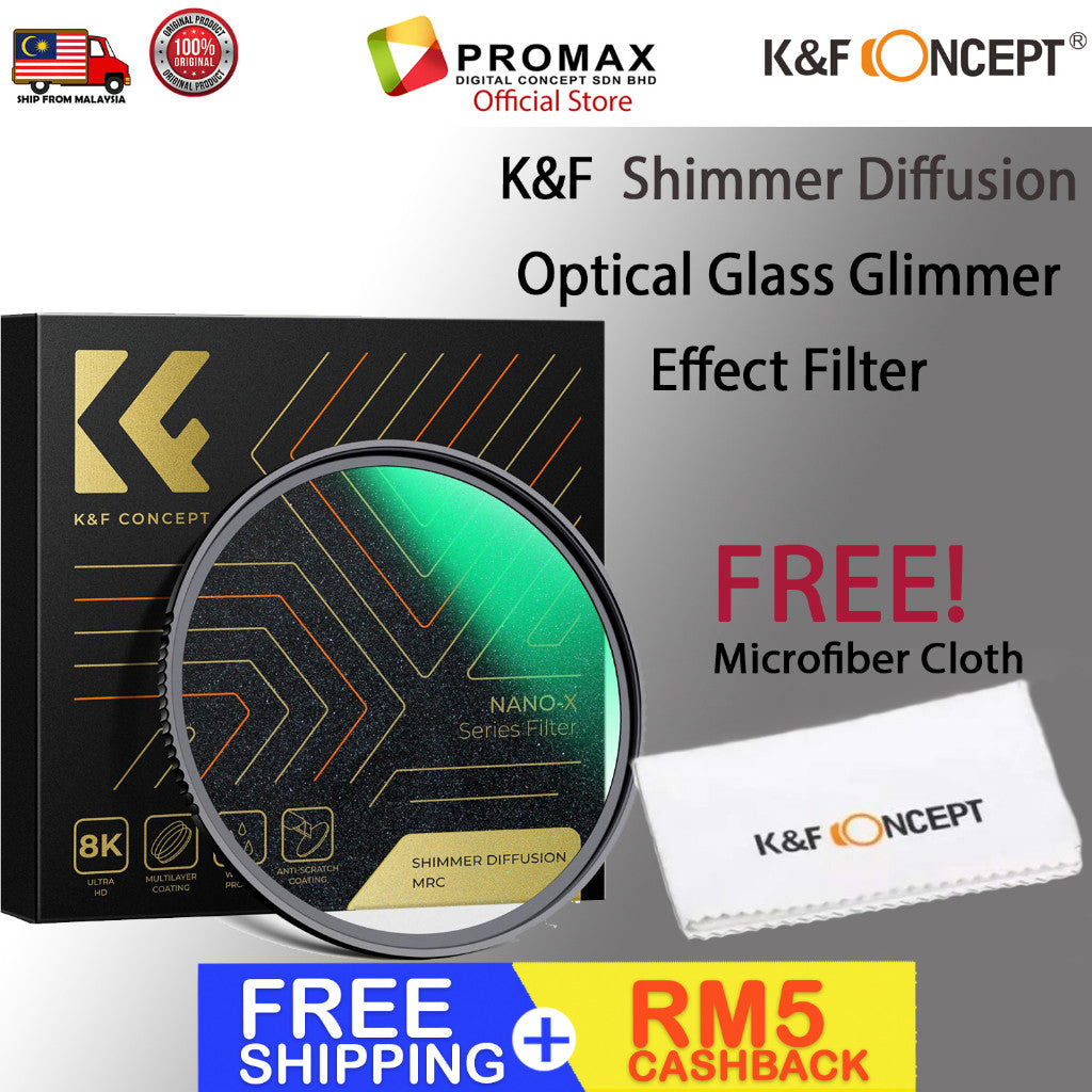 Cheapest! K&F Concept Shimmer Diffusion Filter Nano-X Series 49mm 52mm 55mm 58mm 62mm 67mm 72mm 77mm 82mm
