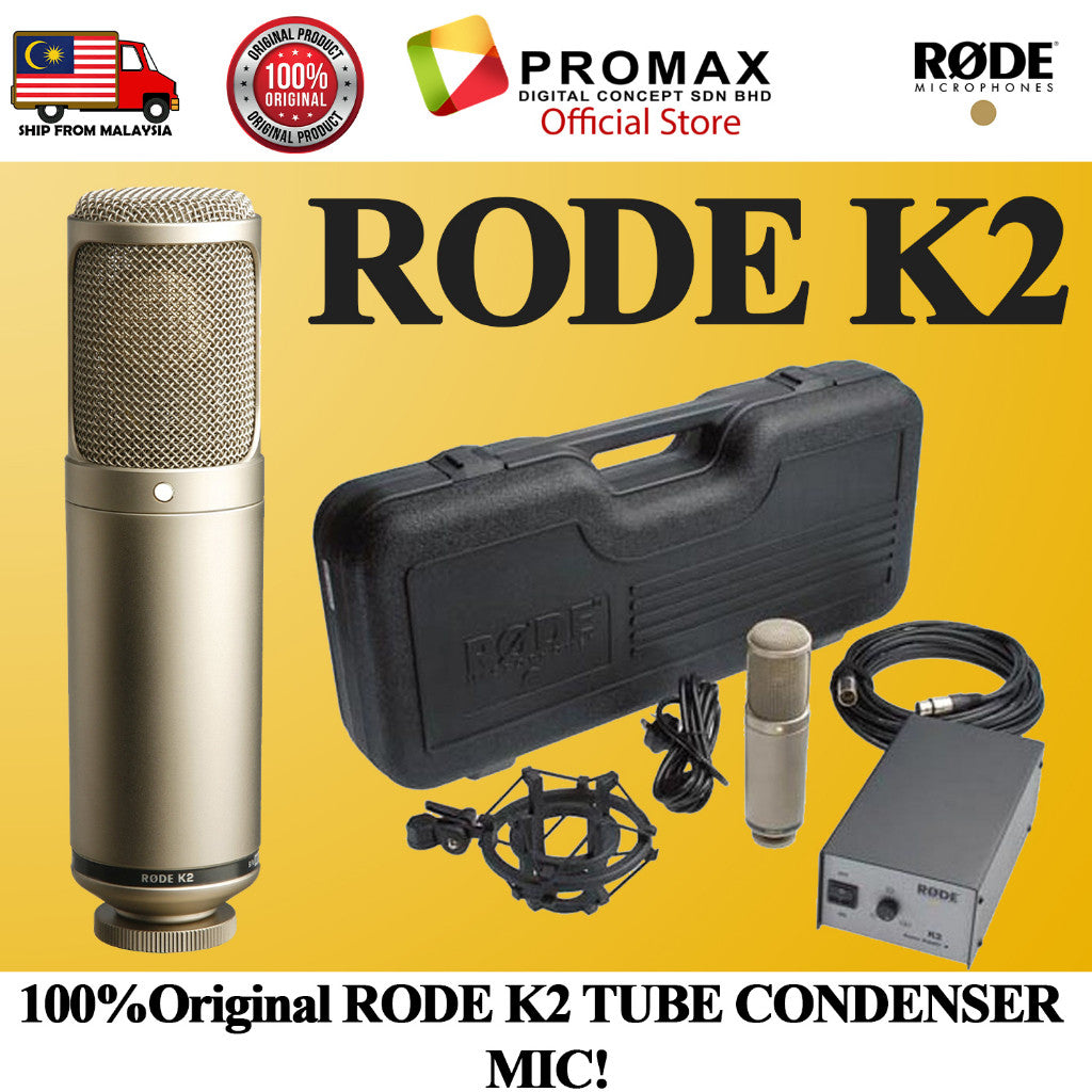 RODE K2 TUBE CONDENSER MIC Variable Pattern Studio Tube Condenser Microphone