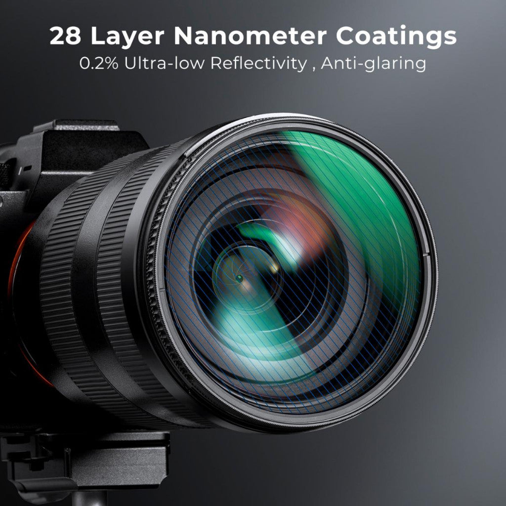 K&F Concept Blue Streak Filter Nano-X Series (2mm) Optical Glass Ultra-clear Waterproof Anti-Scratch Anti-Reflection