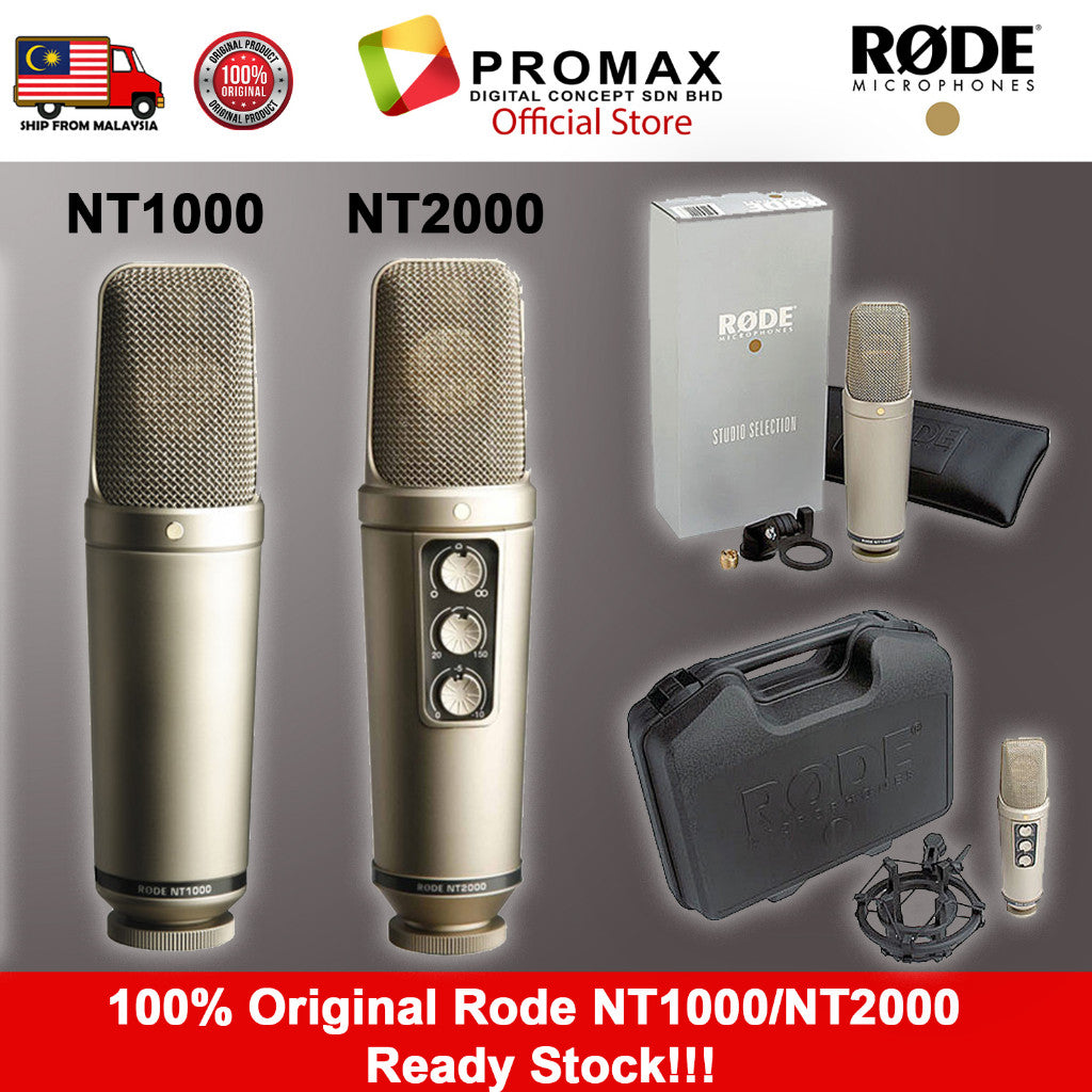 Rode NT1000/NT2000 Studio Condenser Microphone Large-Diaphragm Multi pattern