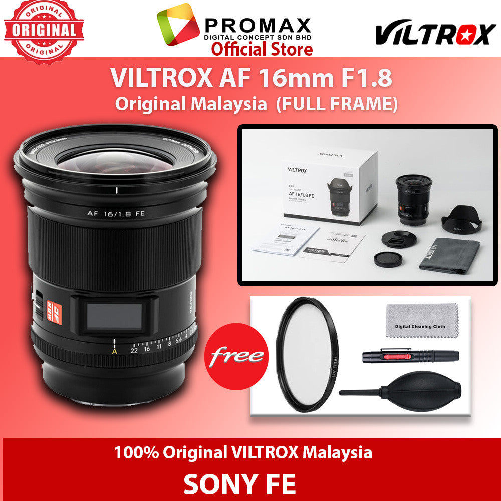 CHEAPEST!! VILTROX AF 16mm F1.8 FE Auto Focus Ultra Wide Angle Lens For SONY FE Mount