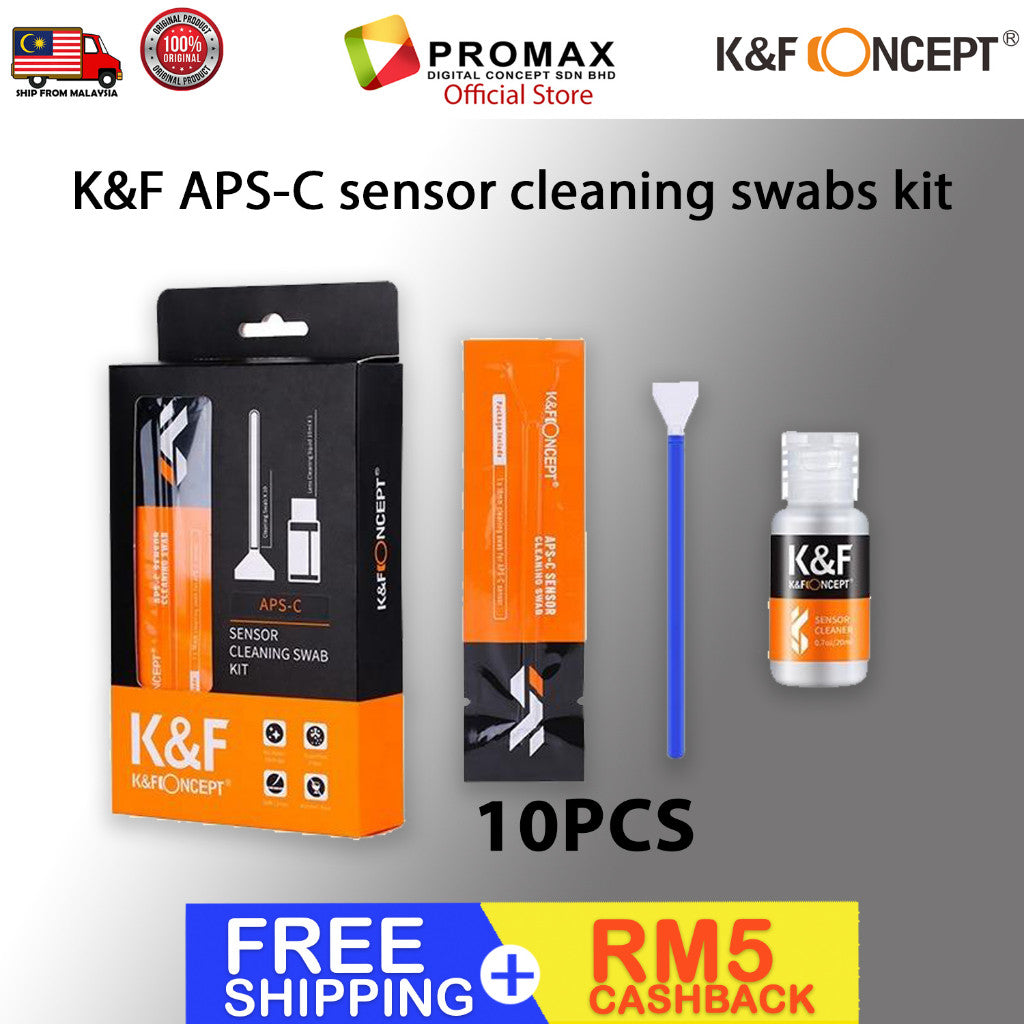 Cheapest! K&F Concept APS-C / Full Frame sensor cleaning swab / sensor cleaning swabs kit for camera sensor