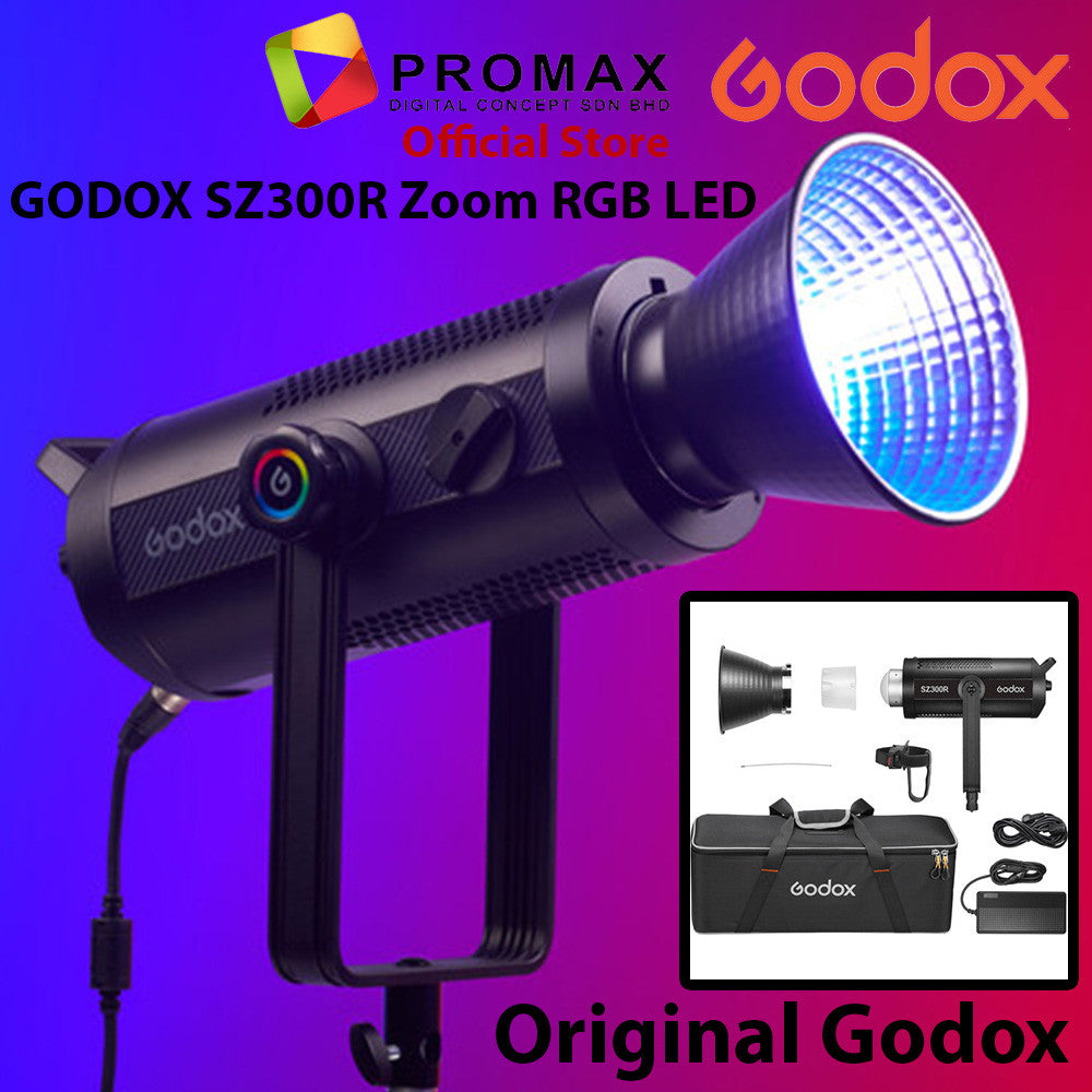 Godox SZ300R Zoom RGB LED Spotlight for photography and videography Studio Light