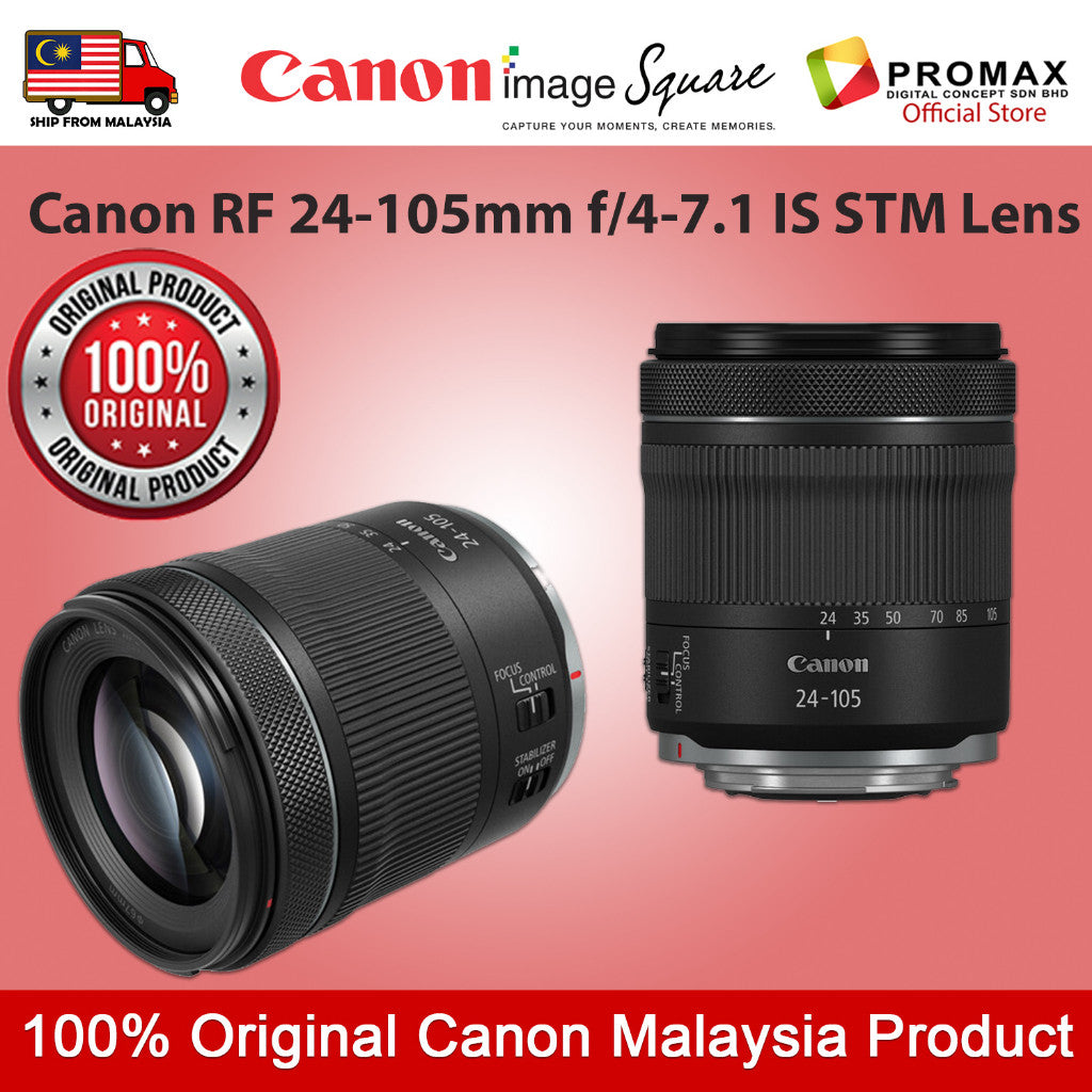 Canon RF 24-105mm F4-7.1 IS STM Lens (White Box) RF24-105mm [Split from EOS RP & R6 MARK II]