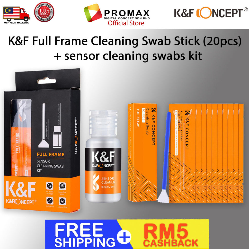 Cheapest! K&F Concept APS-C / Full Frame sensor cleaning swab / sensor cleaning swabs kit for camera sensor