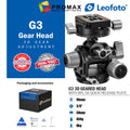 Leofoto G3 Geared Ball Head for Tripod ( DSLR / Mirrorless / Camcorder ) Leofoto 10 Years Warranty