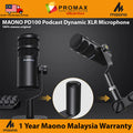 Maono PD100 Professional Podcast Dynamic Microphone XLR Mic for Podcasting/Recording/Audio Maonocaster