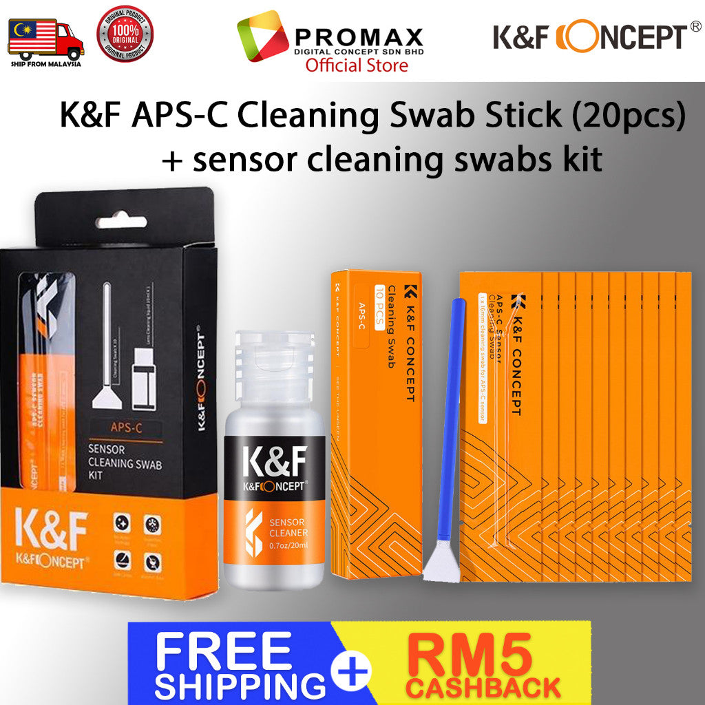 Cheapest! K&F Concept APS-C / Full Frame sensor cleaning swab / sensor cleaning swabs kit for camera sensor