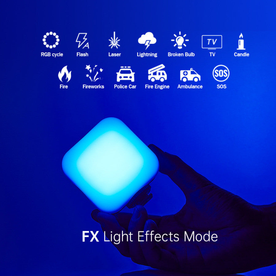 Godox LITEMONS LED 6R RGB Video Light Dimmable Color 3200K-6500K 13 FX Effects Built-in 1800mAh Li-ion Battery LED6R