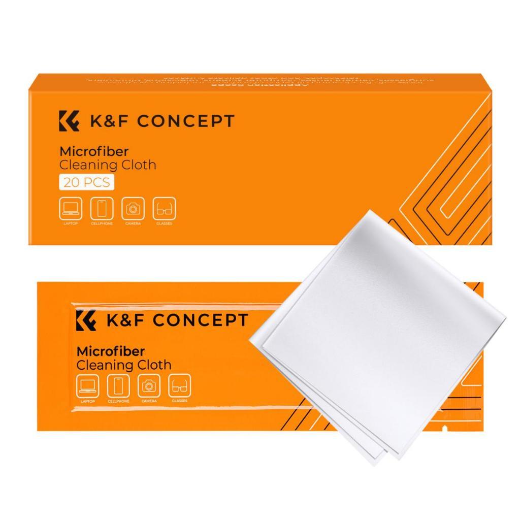 K&F Concept Microfiber Cleaning Cloth Dry Micro Fiber Cloth 15*15cm Box 20PCS SKU.1615A