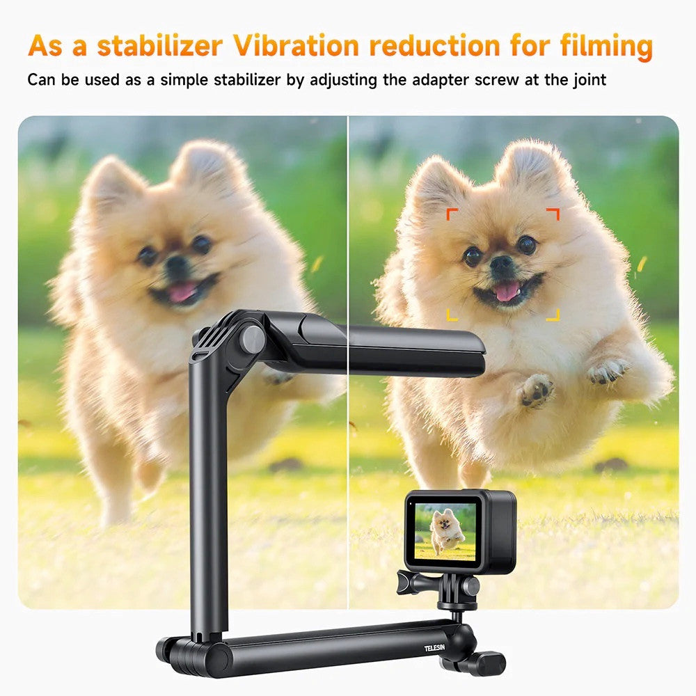 TELESIN TE-TPR-009 3-Way Arm Hand Grip Multifunctional Foldable Tripod Selfie Stick