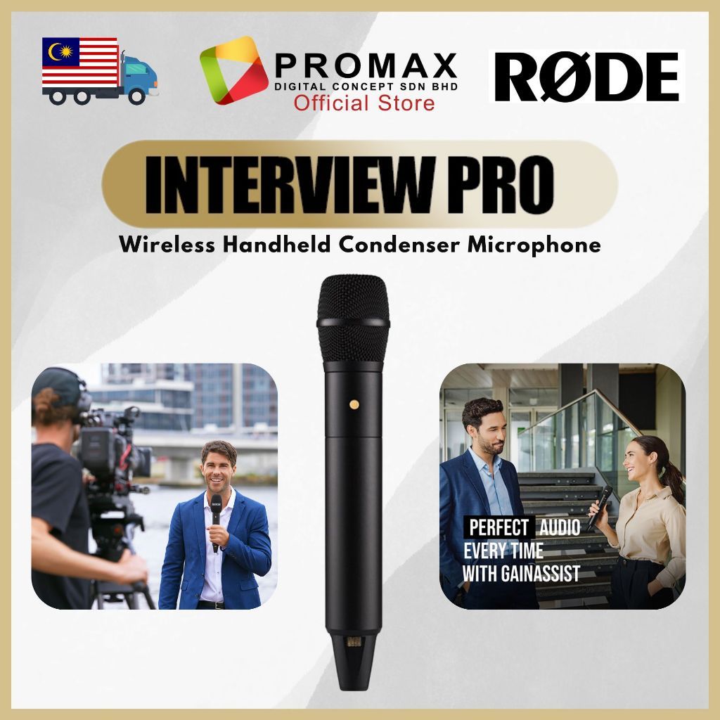 Rode Interview Pro Handheld Wireless Microphone with 32bit Float Recording