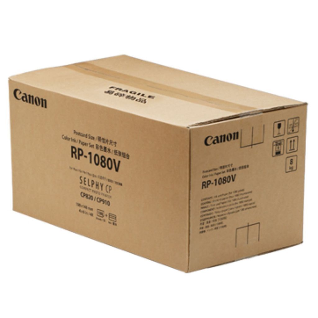 Canon RP-1080V RP1080V RP 1080V Color Ink & 4R Paper Set For Selphy printer CP910 CP1300 CP1500