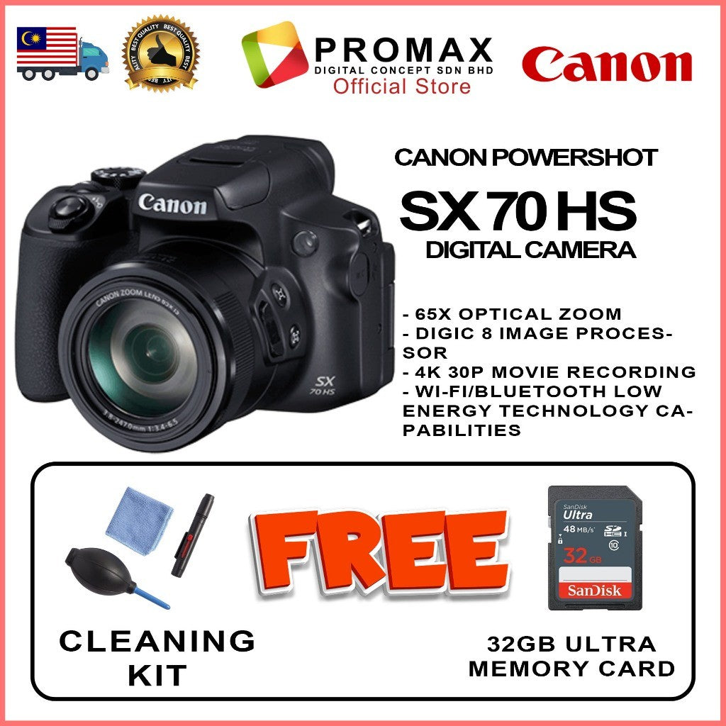 Canon PowerShot SX70 HS Digital Camera with 65x Optical Zoom SX70HS