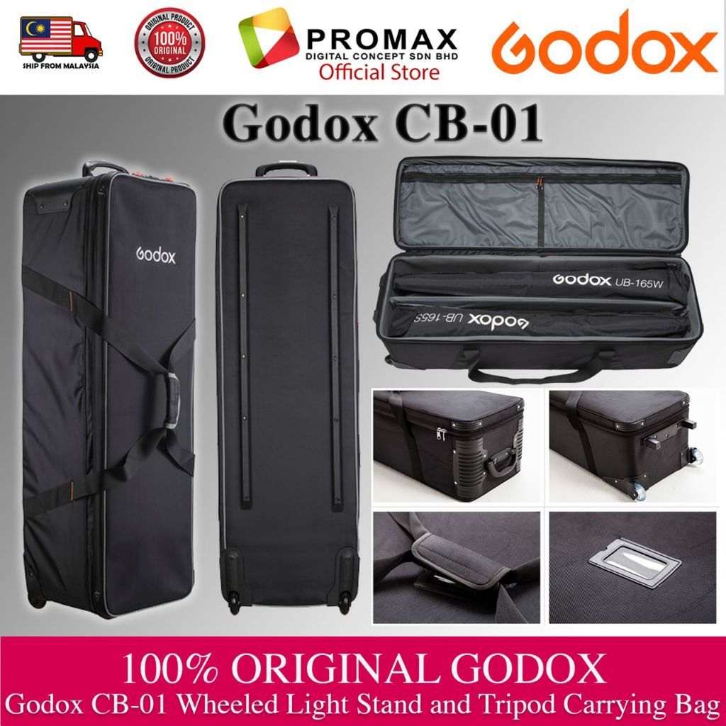 GODOX CB-01 Wheeled Light Stand and Tripod Equipment Rolling Carrying Bag CB01