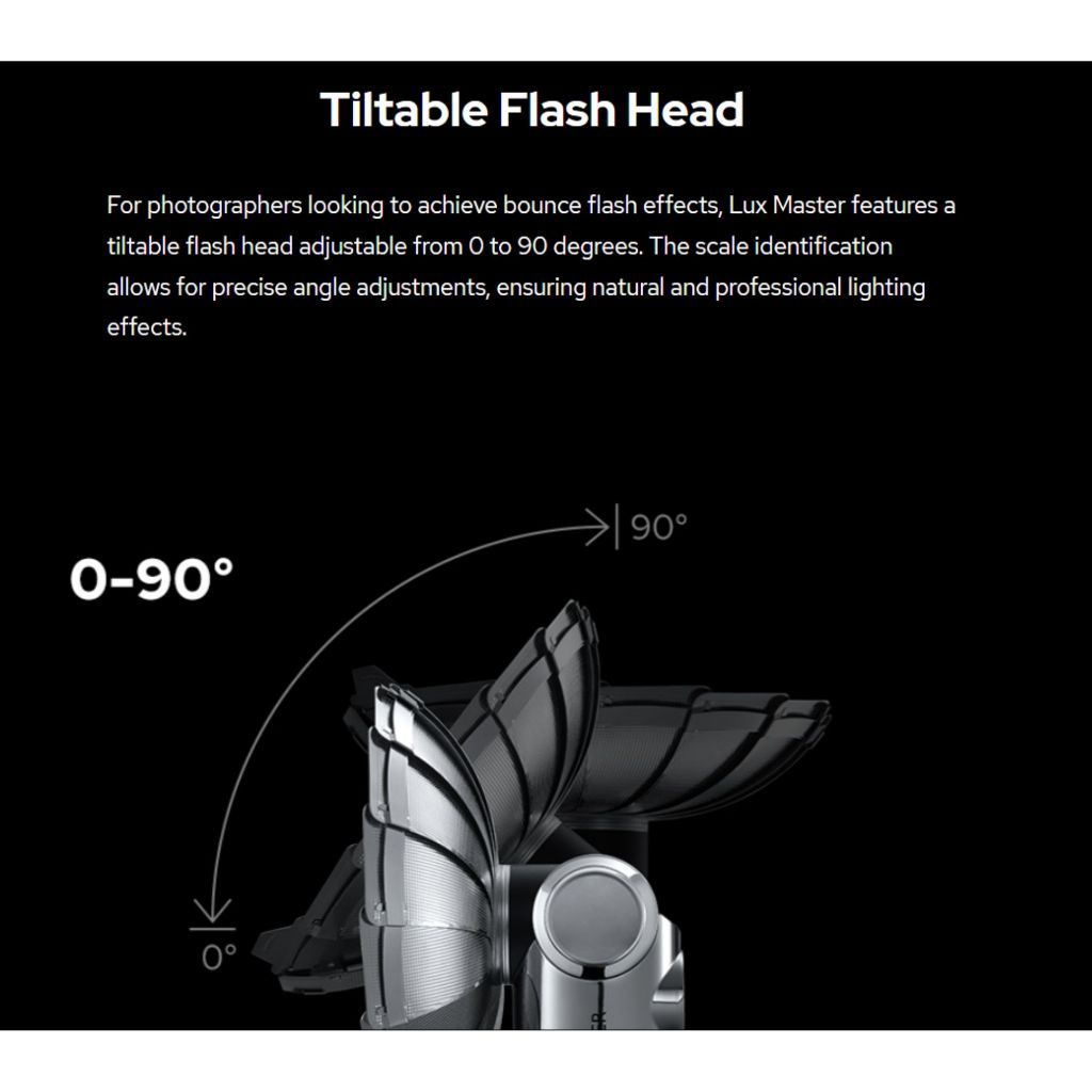 Godox LuxMaster Retro Tiltable LUX Master Camera Flash Head with Wireless Sync and Efficient Touch Screen Lux Master