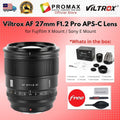 Viltrox 27mm F1.2 Pro APS-C Lens For Fujifilm X-Mount / Sony E Mount