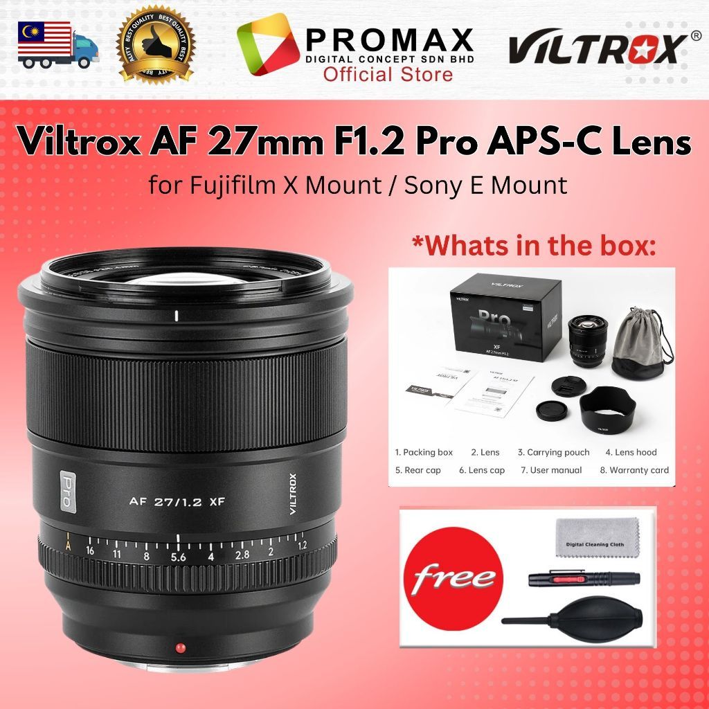 Viltrox 27mm F1.2 Pro APS-C Lens For Fujifilm X-Mount / Sony E Mount