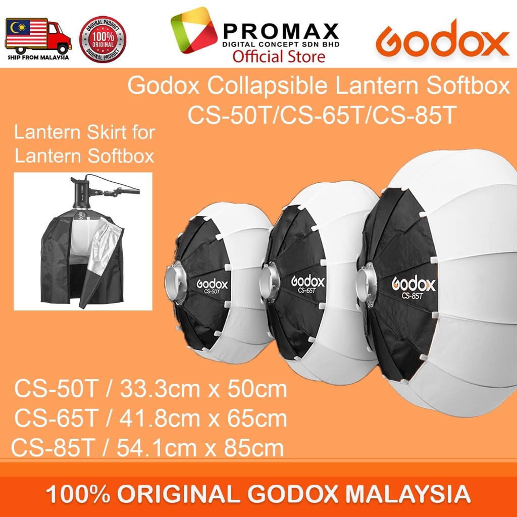 Godox CS-85T / CS-65T / CS-50T Lantern Softbox with Bowens Mount+ Skirt