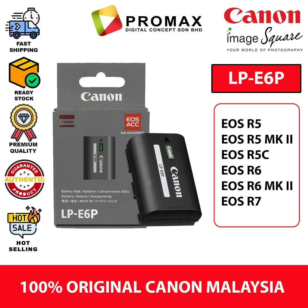 Canon LP-E6P Lithium-Ion Battery Pack for EOS R5 R5 II R6 R5c R6 II R7 LPE6P LP E6 P