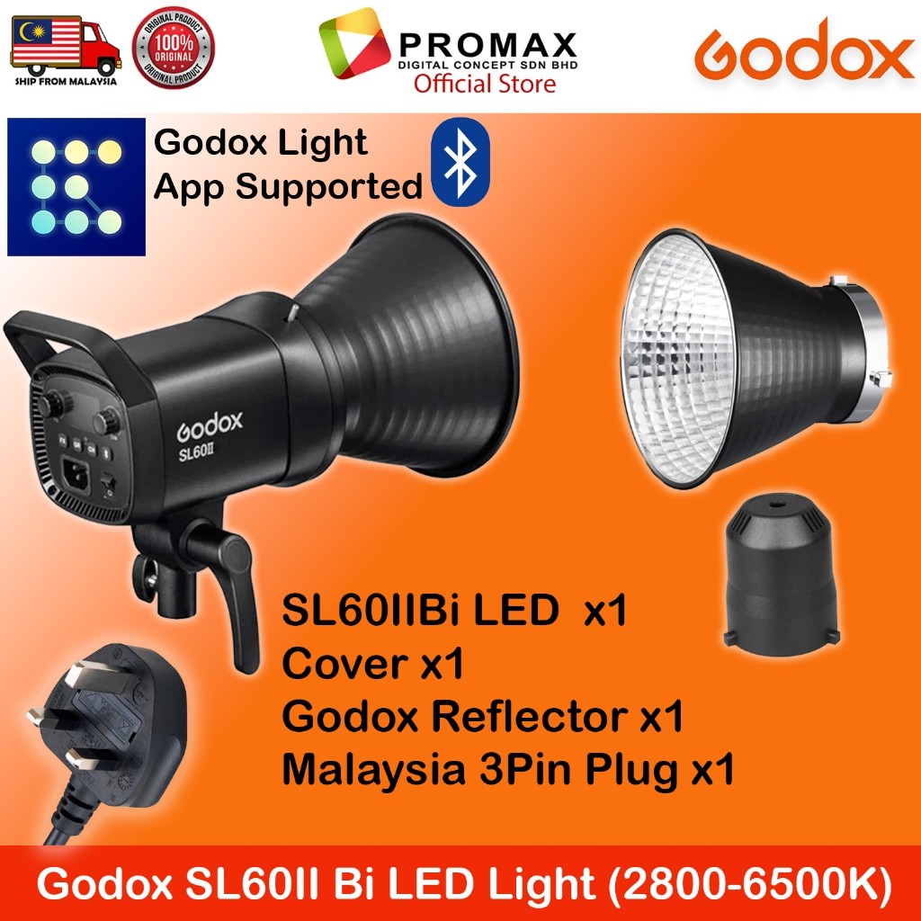 Godox SL60iiBi SL-60 2800 - 8500K LED Video Light Bi-color Version SINGLE SL60IID
