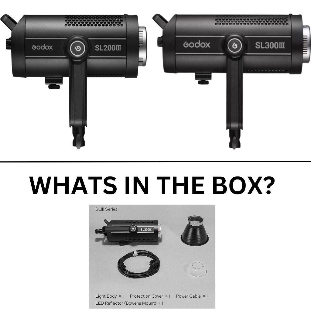 GODOX SL200III D / SL200III BI / SL300III D / SL300III BI LED Video Light - DAYLIGHT / BI-COLOR SL200 III SL300 III
