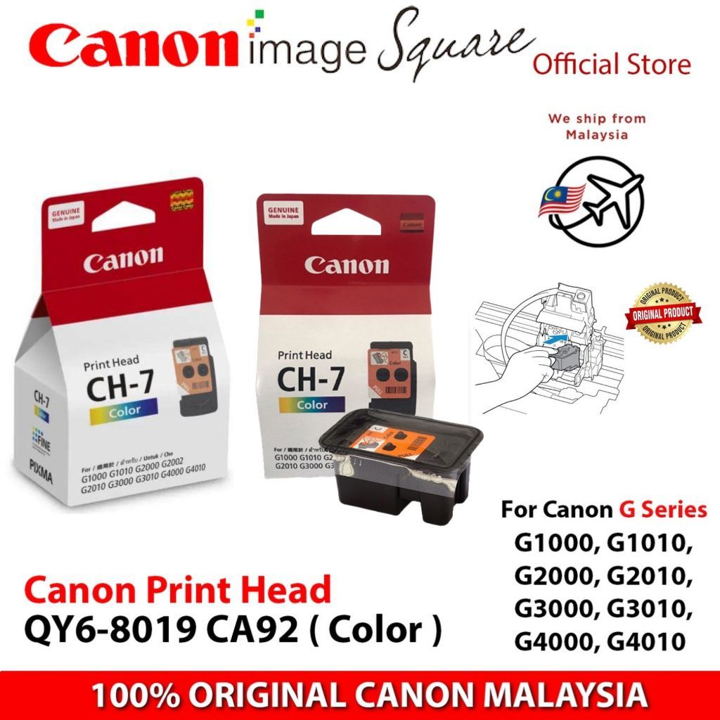 Canon BH-7 CH-7 CA91 CA92 BLACK COLOR Print Head QY6-8003 8007 8019 for G1000 G1010 G2000 G2010 G3000 G3010 G4000 G4010