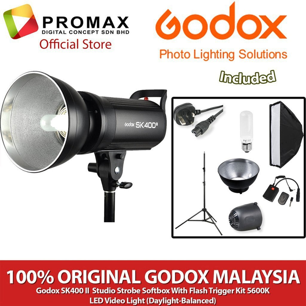 Godox SK400II / SK-400IIV Professional 400Ws Studio Flash Strobe Light Set SK-400 II SK-400II V