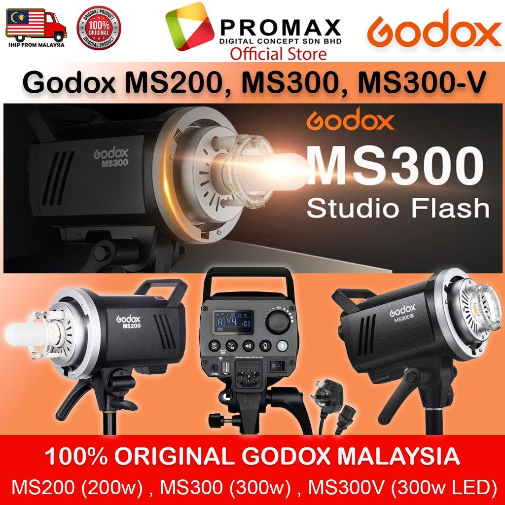 Godox MS200 MS200V MS300 MS300V MS-200 MS-200V MS-300 MS 200 MS 300 MS 300-V Monolight Studio Flash Studio Light