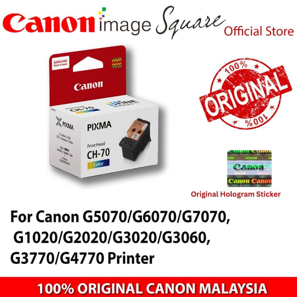 CANON BH-70 / CH-70 Print Head For G5070/G6070/G7070/GM2070/GM4070/G1020/G2020/G3020/G3060/G3770/G4770