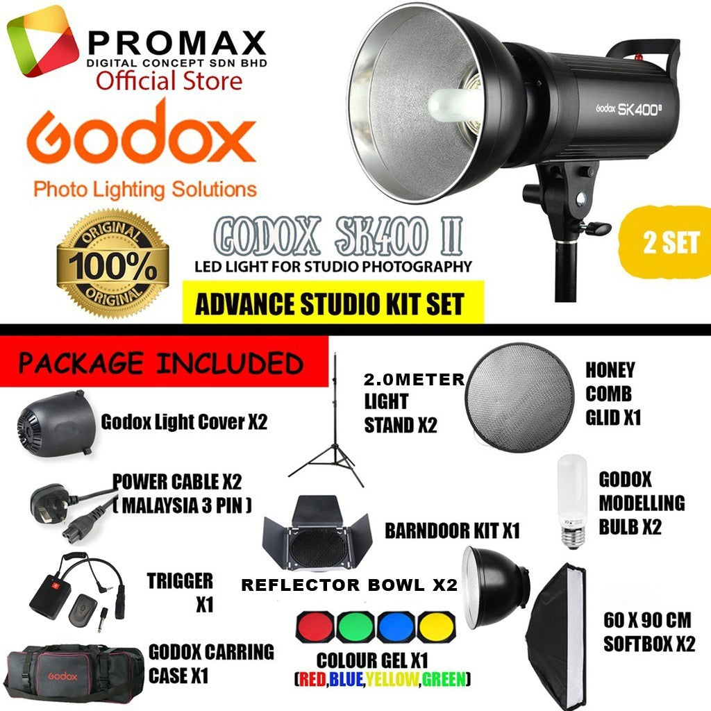 Godox SK400II / SK400II-V Professional Compact 400W Studio Flash Strobe Light 2.4G Wireless SK 400 II SK 400II-V