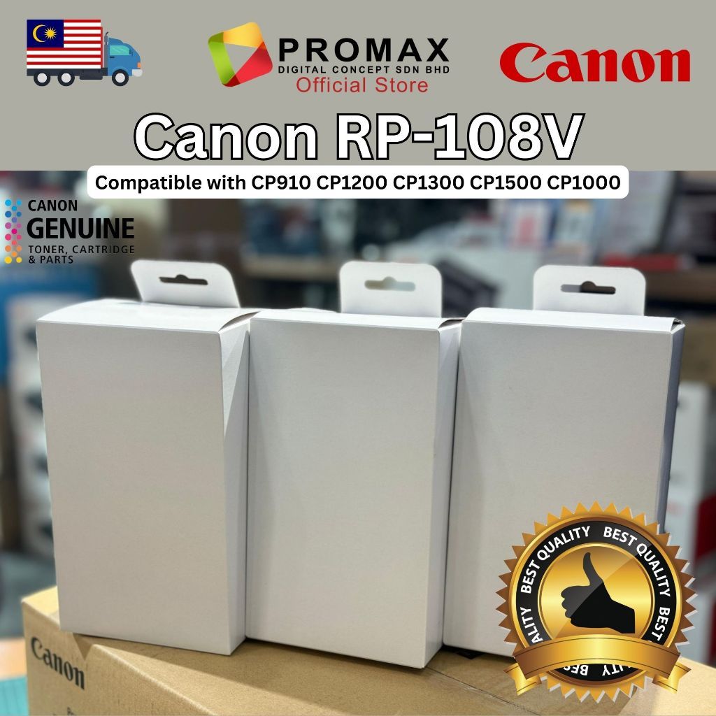 Canon RP-108V RP108V RP 1080V RP1080V Color Ink & 4R Paper For Selphy printer CP910 CP1200 CP1300 CP1500 CP1000
