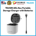 TELESIN Allin Box Battery Charger Storage Case Charging Kit Hub