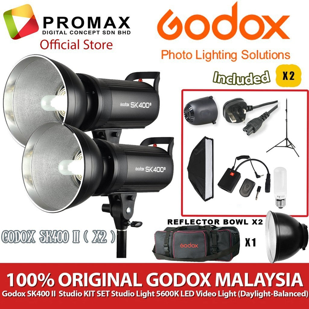 Godox SK400II / SK400II-V Professional Compact 400W Studio Flash Strobe Light 2.4G Wireless SK 400 II SK 400II-V