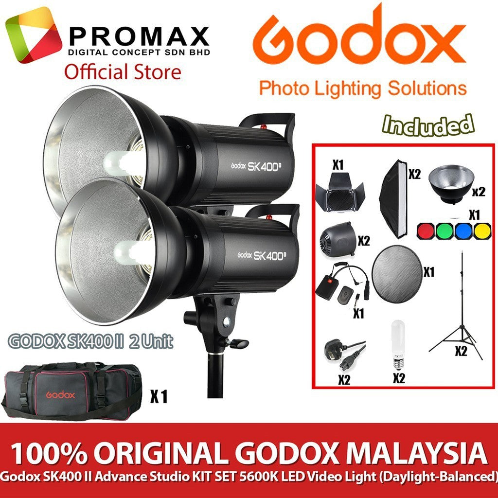 Godox SK400II / SK400II-V Professional Compact 400W Studio Flash Strobe Light 2.4G Wireless SK 400 II SK 400II-V