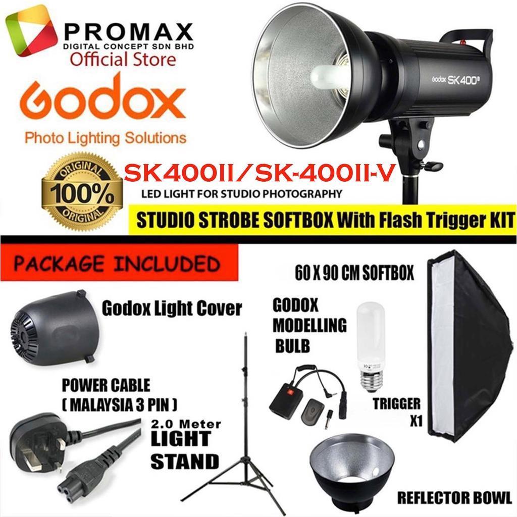 Godox SK400II / SK-400IIV Professional 400Ws Studio Flash Strobe Light Set SK-400 II SK-400II V