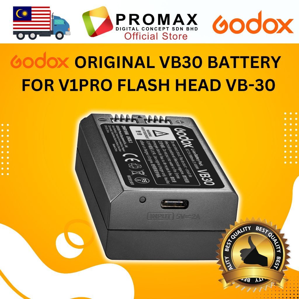 GODOX VB30 BATTERY FOR V1PRO FLASH HEAD VB-30