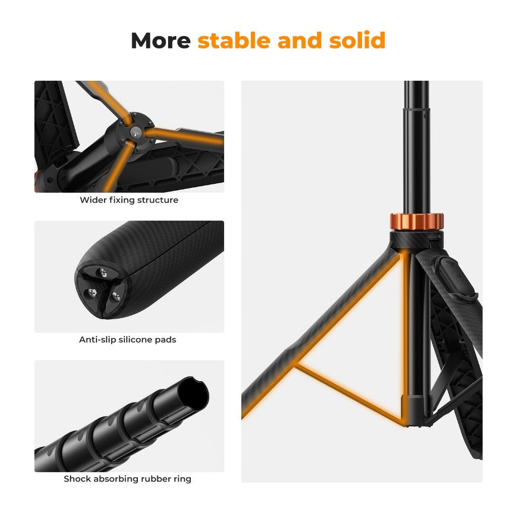 K&F Concept MS04 / MS08 62''/1.58m Tripod Phone Selfie Stick With Bluetooth Remote Control +Gopro Adapter Upgraded MT-44