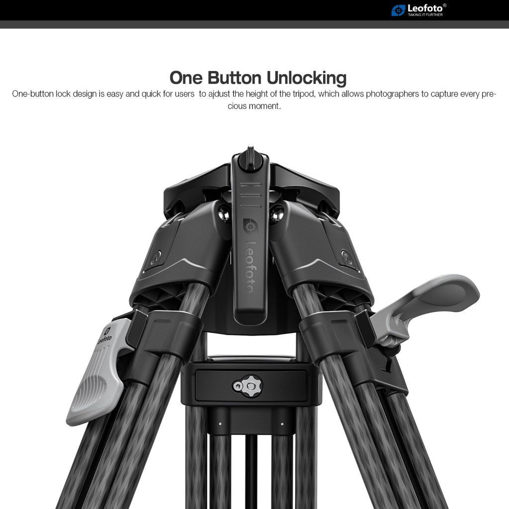Leofoto Boring Series LVF-163C Tripod and FH-10 Ball-Head for High End Cinematography & Video
