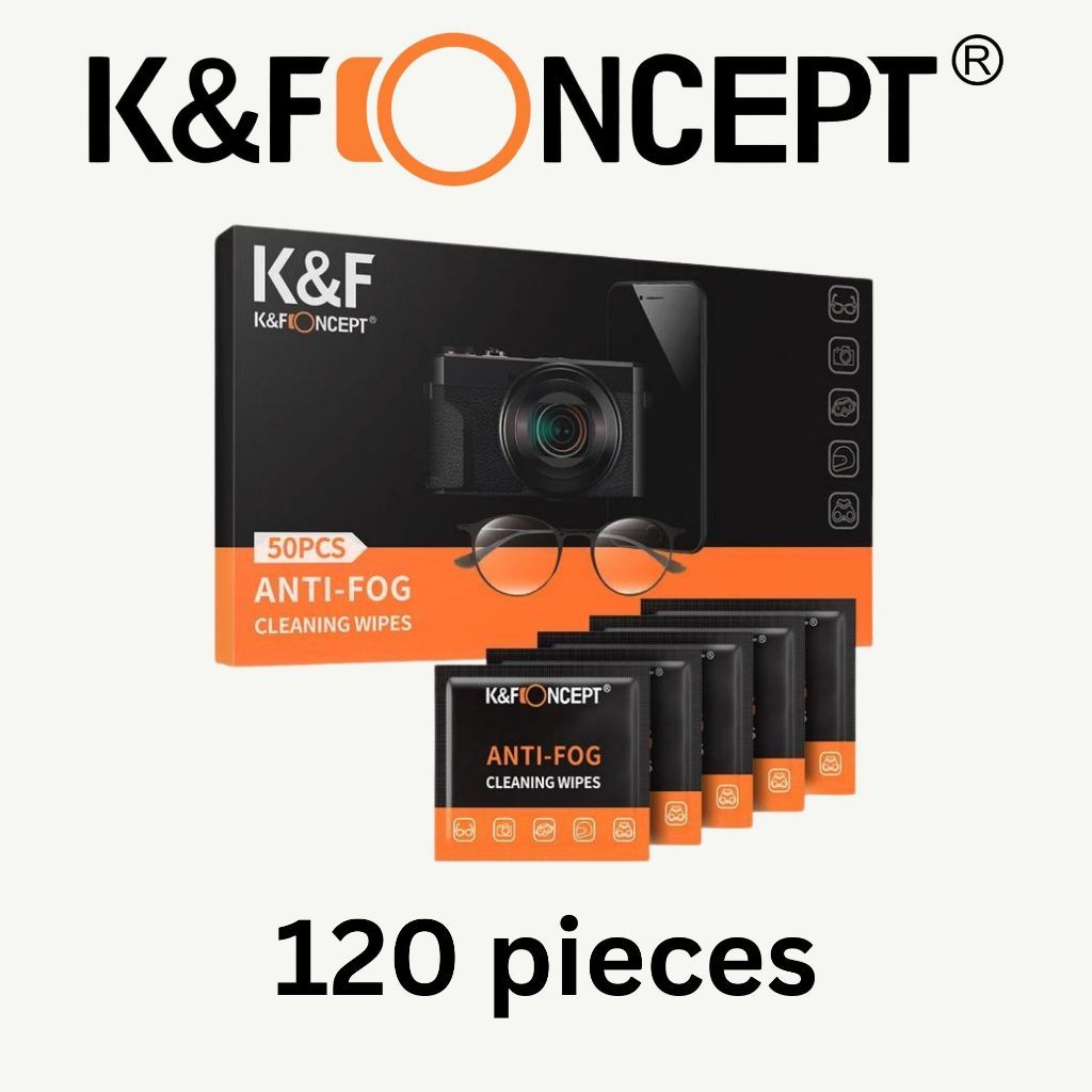 K&F Concept Anti Fog Cleaning Wipes suitable for Camera Lens / Eyeglasses / Mobile Screens
